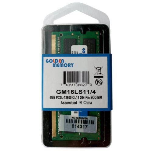 Memoria SODIMM DDR3-L 4GB 1600Mhz 1.35V Low Power Golden