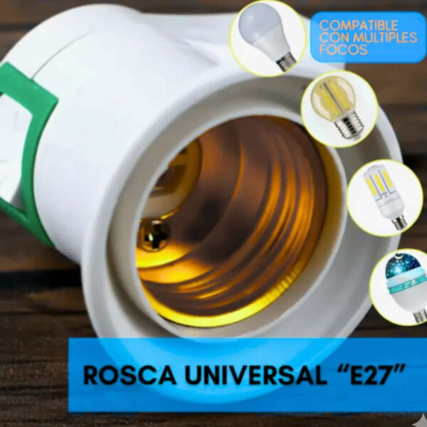 Portalámpara a toma 220V con interrumptor YS - rosca e27