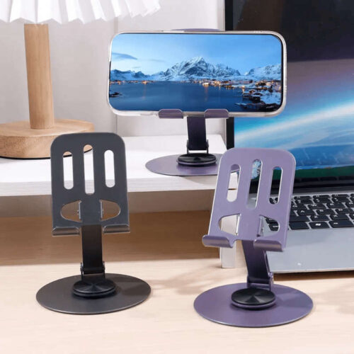 Soporte de mesa para celular metálico L-381 - ambos colores
