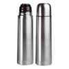 Termo bala 1 litro acero inoxidable Nobel Home NH-1000 - vista de frente con y sin tapa