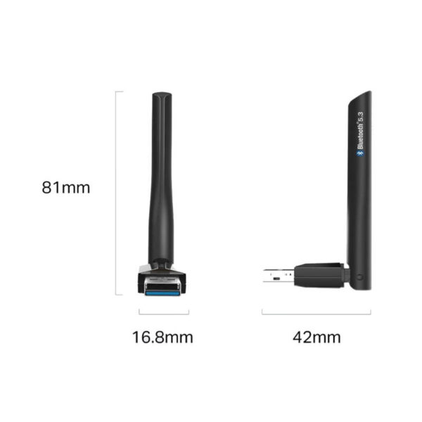 Adaptador Bluetooth 5.3 USB con antena Tp-Link UB500 Plus - dimensiones Adaptador Bluetooth 5.3 USB con antena Tp-Link UB500 Plus - dimensiones