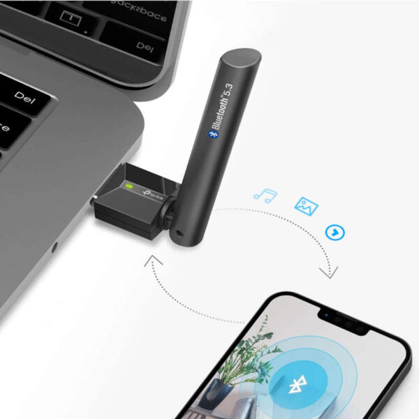 Adaptador Bluetooth 5.3 USB con antena Tp-Link UB500 Plus - ejemplo de uso Adaptador Bluetooth 5.3 USB con antena Tp-Link UB500 Plus - ejemplo de uso