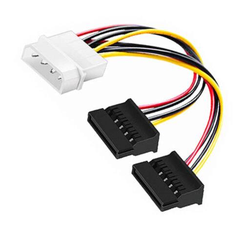 Cable de fuente adaptador 1 molex macho a 2 SATA Cable de fuente adaptador 1 molex macho a 2 SATA
