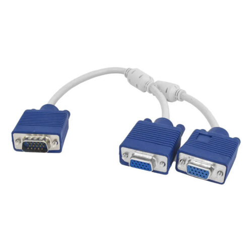 Cable divisor splitter pasivo VGA macho a 2 VGA hembra Cable divisor splitter pasivo VGA macho a 2 VGA hembra