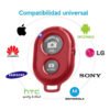 Control disparador de fotos remoto Bluetooth - rojo - compatibilidad universal