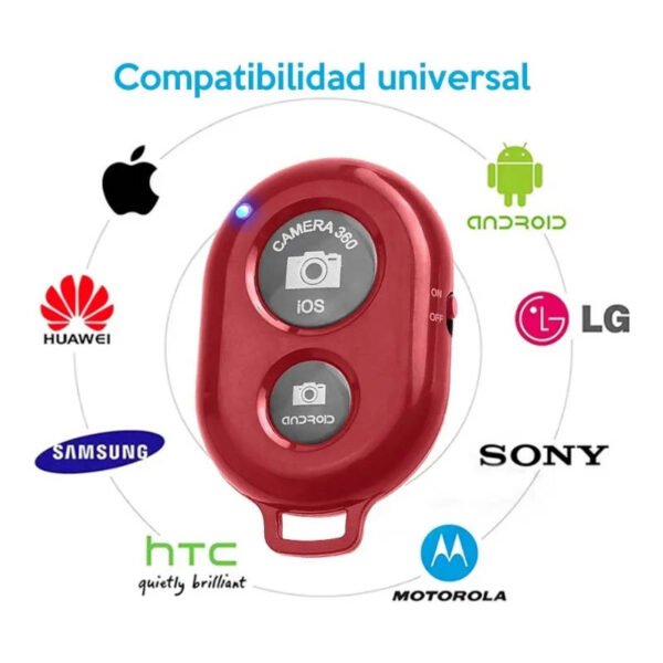 Control disparador de fotos remoto Bluetooth - rojo - compatibilidad universal