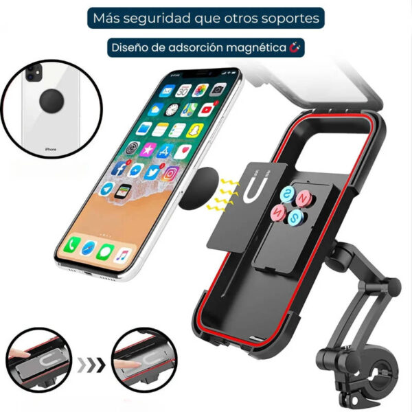 Funda para celular con soporte para bici o moto LX03 - atracción magnética Funda para celular con soporte para bici o moto LX03 - atracción magnética