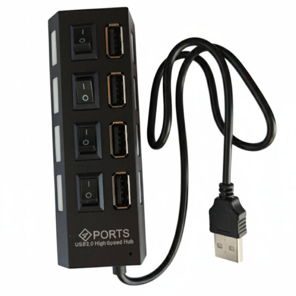 Hub USB 2.0 de 4 puertos con interruptores HUB-4U2.0 - hub Hub USB 2.0 de 4 puertos con interruptores HUB-4U2.0 - hub