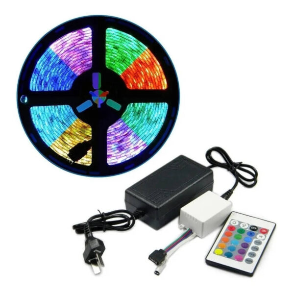 Kit tira LED 5050 RGB 5 Metros Time LED-9734 Kit tira LED 5050 RGB 5 Metros Time LED-9734