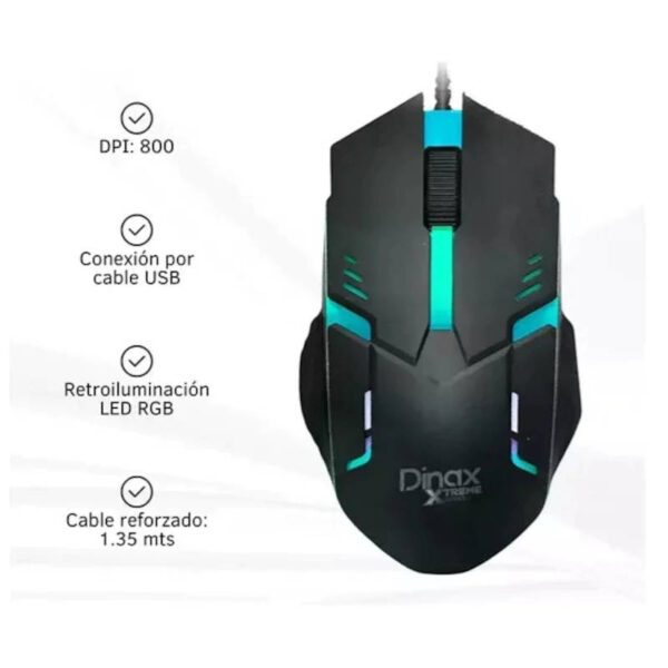 Mouse gamer retroiluminado Dinax DX-MOUX69 - características