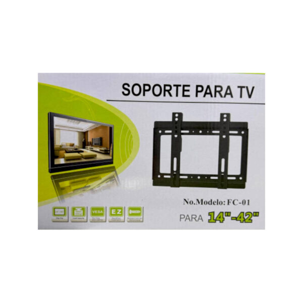 Soporte fijo para TV de 14 a 42’’ FC-01 - caja Soporte fijo para TV de 14 a 42’’ FC-01