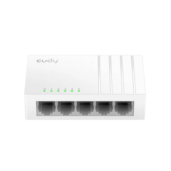 Switch 5 puertos 10 100 1000 Mbps Cudy GS105U - vista frontal Switch 5 puertos 10 100 1000 Mbps Cudy GS105U - vista frontal