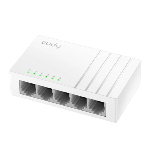 Switch 5 puertos 10 100 1000 Mbps Cudy GS105U - vista lateral derecha Switch 5 puertos 10 100 1000 Mbps Cudy GS105U - vista lateral derecha
