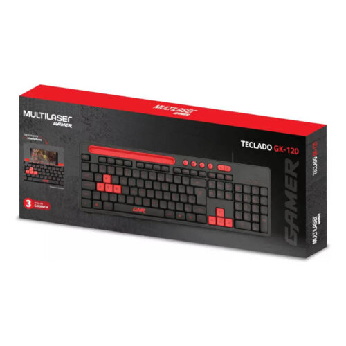 Teclado gamer USB Multilaser GK-120 - caja Teclado gamer USB Multilaser GK-120 - caja