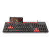 Teclado gamer USB Multilaser GK-120 - vista inclinada Teclado gamer USB Multilaser GK-120 - vista inclinada