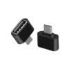 Adaptador OTG micro USB a USB Fashion HT-118E - vista superior e inferior del adaptador Adaptador OTG micro USB a USB Fashion HT-118E