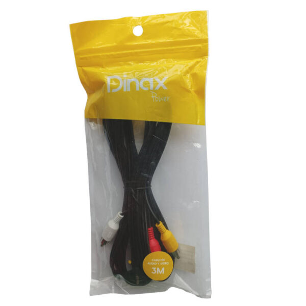 Cable miniplug 3.5mm a 3 RCA 3 metros Dinax DX-35RCA3 - bolsa Cable miniplug 3.5mm a 3 RCA 3 metros Dinax DX-35RCA3 - bolsa