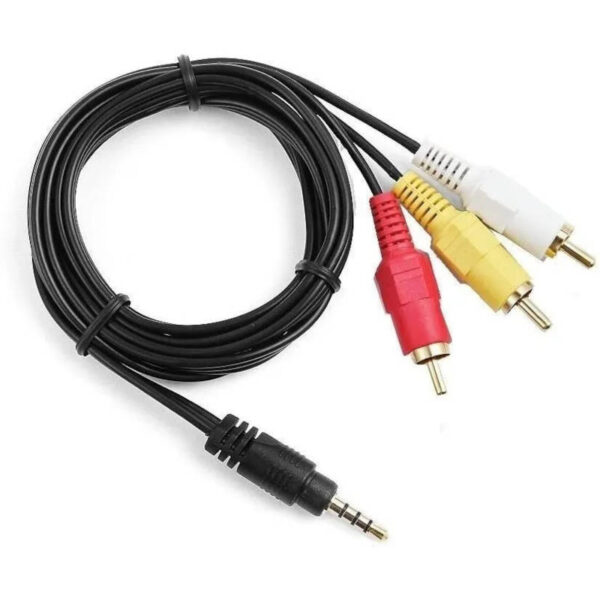 Cable miniplug 3.5mm a 3 RCA 3 metros Dinax DX-35RCA3 - cable Cable miniplug 3.5mm a 3 RCA 3 metros Dinax DX-35RCA3 - cable