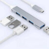 Hub USB 4 puertos con cable USB tipo C Xaea MODV-0012 - ejemplo de posibles conexiones Hub USB 4 puertos con cable USB tipo C Xaea MODV-0012 - ejemplo de posibles conexiones