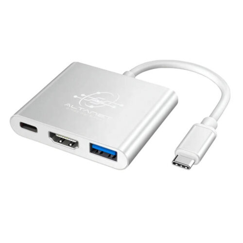 Hub USB tipo C 3 en 1 HDMI + USB3.0 + USB C de carga Altanet - presentación del producto Hub USB tipo C 3 en 1 HDMI + USB3.0 + USB C de carga Altanet - presentación del producto