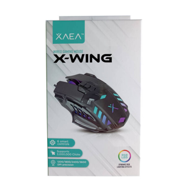 Mouse gamer RGB Xaea X-Wing MODX-053 - caja Mouse gamer RGB Xaea X-Wing MODX-053 - caja