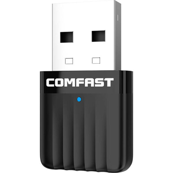 Placa de red Wifi USB Comfast CF-811AC V3 - vista ligeramente lateral Placa de red Wifi USB Comfast CF-811AC V3 - vista ligeramente lateral