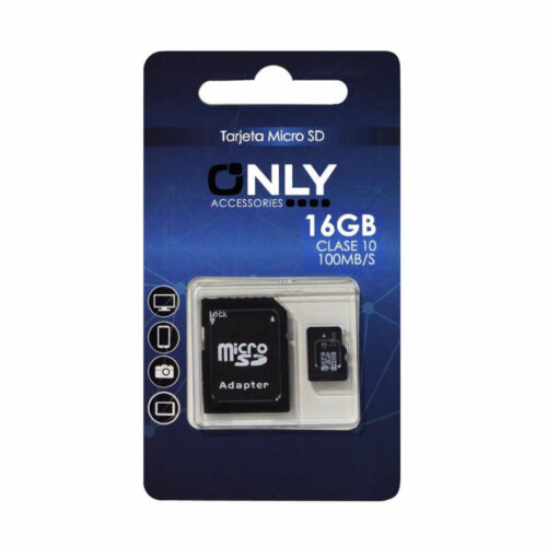 Tarjeta de memoria microSD Only 16GB Clase 10 Tarjeta de memoria microSD Only 16GB Clase 10