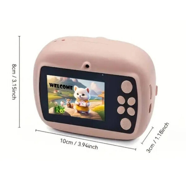 Cámara digital infantil con impresora integrada y marcadores DIY - medidas
