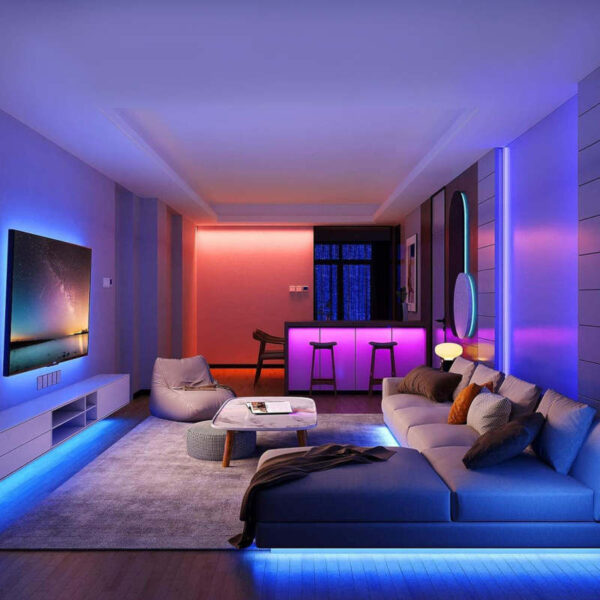 Kit tira LED 2835 RGB 5 metros - iluminación de acento - ejemplo Kit tira LED 2835 RGB 5 metros - iluminación de acento - ejemplo