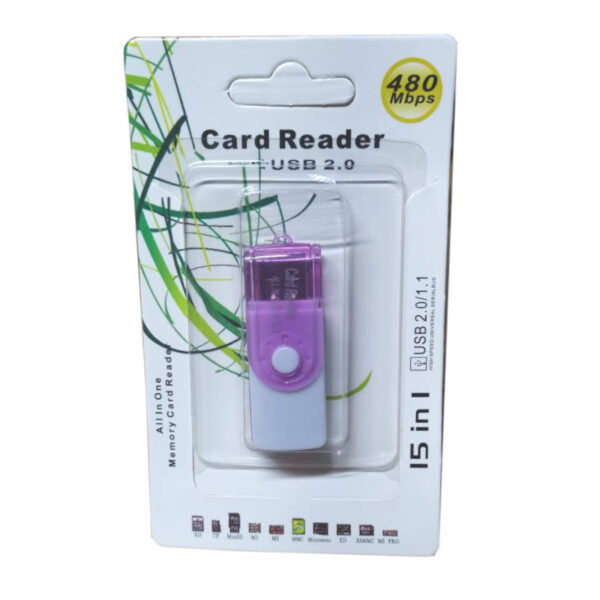 Lector USB 2.0 para memorias de varios tipos DKQ-220 - blister Lector USB 2.0 para memorias de varios tipos DKQ-220 - blister