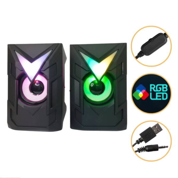 Parlantes para PC USB RGB JiTuo JT-2830 - características