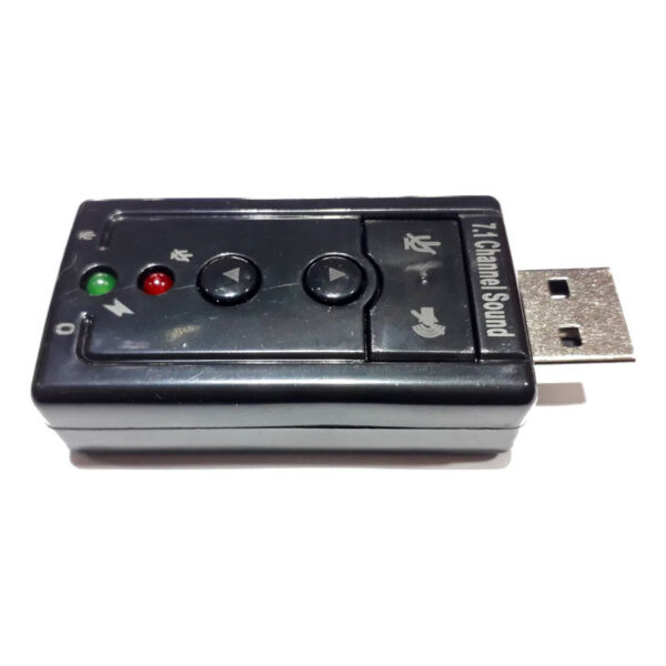 Placa de sonido USB sonido 7.1 Dinax DX-PLSON71 - vista lateral derecha Placa de sonido USB 7.1 Dinax DX-PLSON71