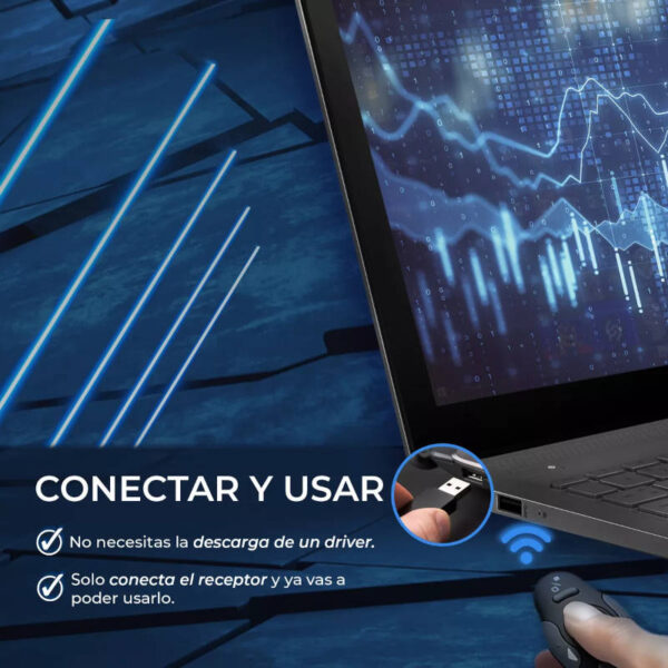 Presentador puntero láser inalámbrico Powerpoint - plug and play Presentador puntero láser inalámbrico Powerpoint - plug and play