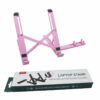Soporte para notebook de plástico con apoya celular - rosa Soporte para notebook de plástico con apoya celular - rosa