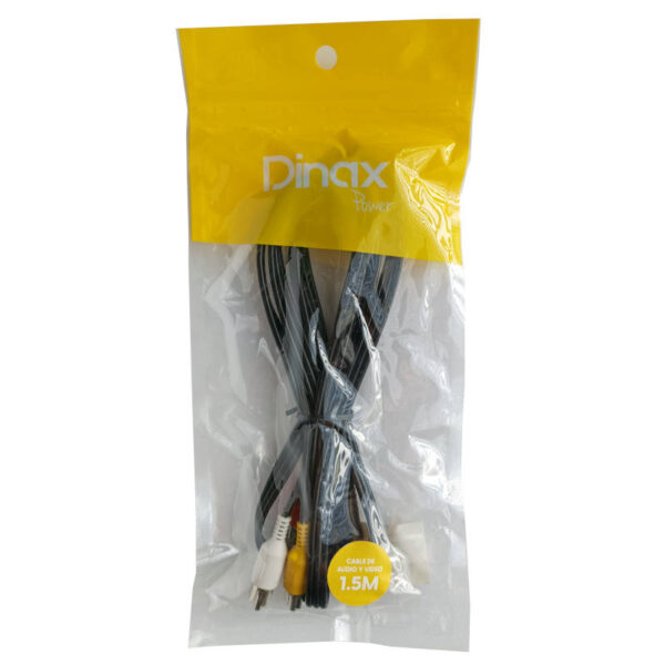 Cable miniplug 3.5mm a 3 RCA 1.5 metros Dinax DX-35RCA15 - bolsa