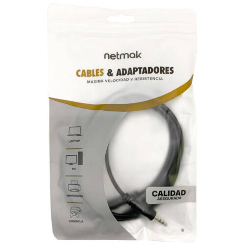 Cable auxiliar 1.5 metros Netmak NM-C26 - bolsa Cable auxiliar 1.5 metros Netmak NM-C26 - bolsa