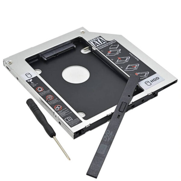 Caddy Disk SATA 2.5’’ 9.5mm Netmak NM-CAD - caddy - vista lateral