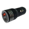 Cargador 12v para auto Ibek IB-25425 1 USB + 1 USB tipo C - vista lateral
