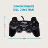 Joystick para PlayStation2 (PS2) con cable Global P2-BK - dimensiones