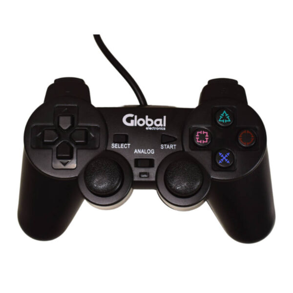 Joystick para PlayStation2 (PS2) con cable Global P2-BK - vista frontal