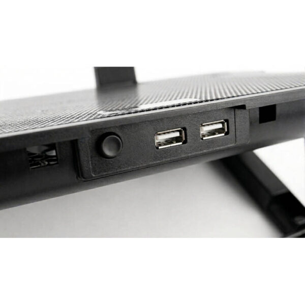 Base para notebook 9 a 17’’ Cooler 140mm 638B - vista de puertos USB
