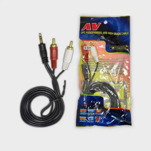 Cable auxiliar miniplug 3.5mm a RCA 1.5m AV Cable auxiliar miniplug 3.5mm a RCA 1.5m AV
