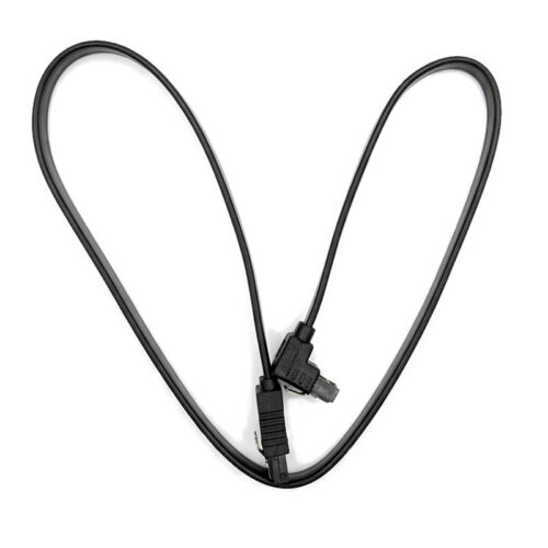 Cable de datos SATA 3.0 con 1 conector en ele - cable en su largo completo Cable de datos SATA 3.0 con 1 conector en ele - cable en su largo completo