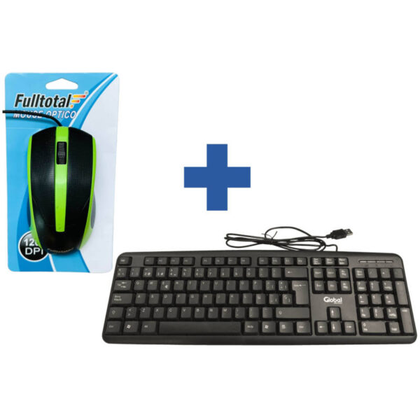 Combo Teclado USB Global K103 más mouse USB Fulltotal MO-2017