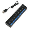 Hub USB 2.0 de 7 puertos con interruptores HUB-7U2.0 - hub encendido Hub USB 2.0 de 7 puertos con interruptores HUB-7U2.0 - hub encendido