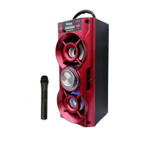 Parlante Bluetooth 2x10W Global SBL10-KARAOKE - versión bordó