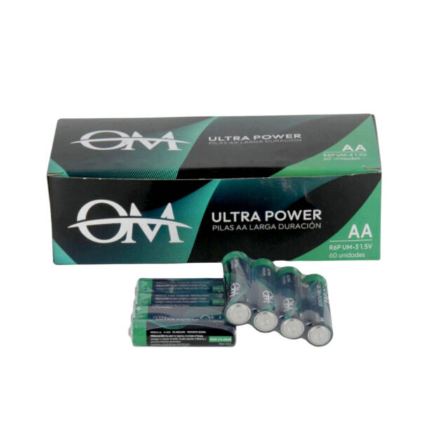 Pilas AA 1.5V OM blíster x4 unidades