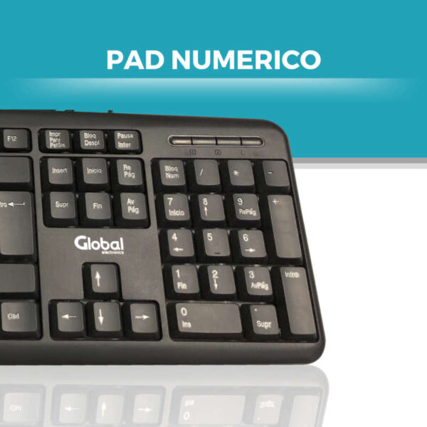 Teclado USB Global K103 - pad numérico Teclado USB Global K103 - pad numérico