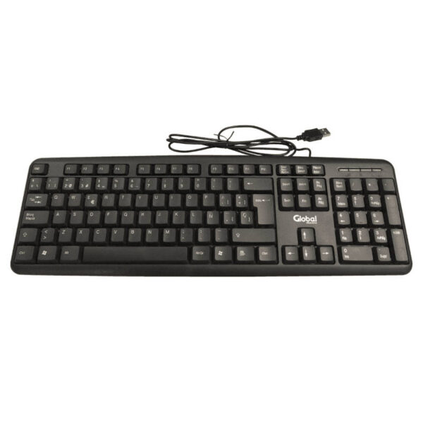 Teclado USB Global K103 - vista frontal Teclado USB Global K103 - vista frontal