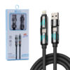 Cable 4 en 1 Ibek USB + tipo C + Lightning iPhone Cable 4 en 1 Ibek USB + tipo C + Lightning iPhone